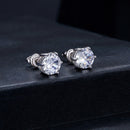 925 Sterling Silver Pavé Set CZ Earrings for Women - 0.5x0.5 cm-6