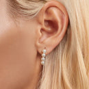 925 Sterling Silver White Gold Plated Earrings with Quality Shell Pearl, 2.1*0.5cm for Women-7