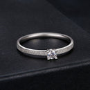 925 Sterling Silver & Moissanite Size 6 Ring with 0.1ct Moissanite-4