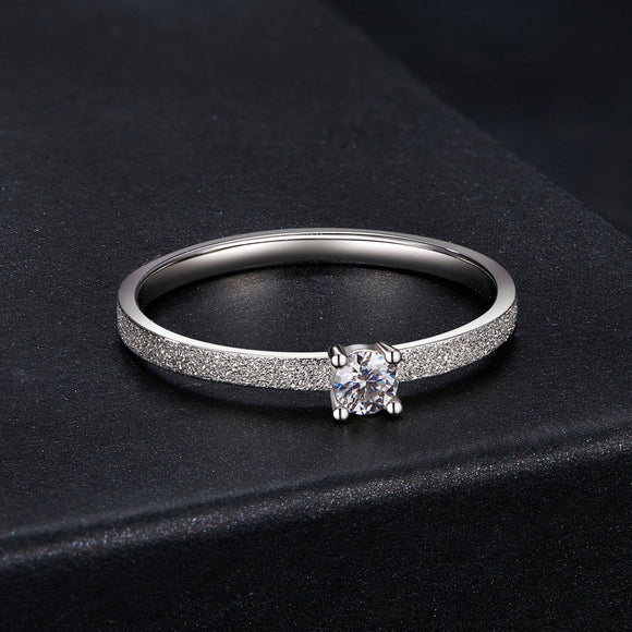 925 Sterling Silver & Moissanite Size 6 Ring with 0.1ct Moissanite