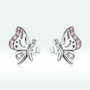 925 Sterling Silver Earrings with CZ in Pavé Setting-4