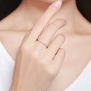 925 Sterling Silver Platinum Plated CZ Pavé Setting Ring Size 5.0 for Women-5