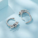 925 Sterling Silver Pave Setting CZ Oxidized Earrings for Women-4