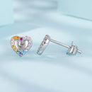 925 Sterling Silver Earrings with Pavé Setting and CZ-6
