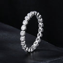 925 Sterling Silver 2mm Moissanite Ring Size 7 for Women-4