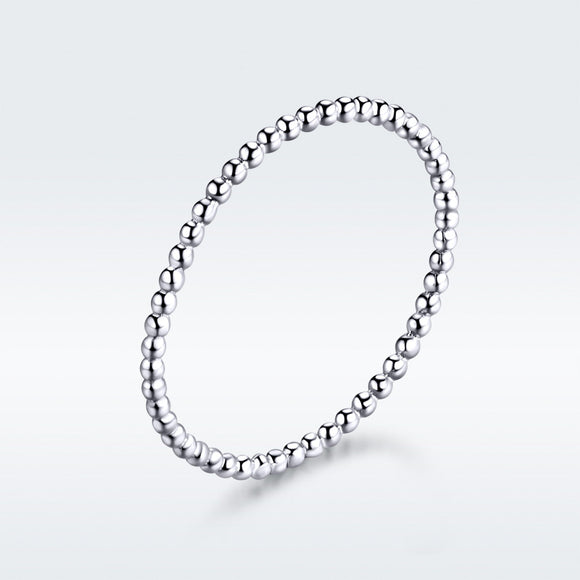 925 Sterling Silver+Plated Platinum Ring Size 6 for Women