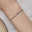 925 Sterling Silver Platinum Plated Bracelet 160+50mm for Women-6
