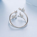 925 Sterling Silver Pavé Setting CZ White Gold Plated Ring 0.18cm for Women-6