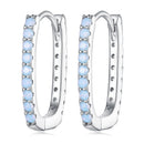 925 Sterling Silver Opal Earrings with Platinum Plating for Women-4