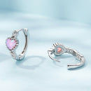 925 Sterling Silver Translucent Opal Earrings for Women-3