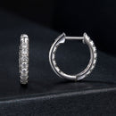 925 Sterling Silver 0.023 Carat Moissanite Earrings for Women-4