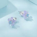 925 Sterling Silver Opal 8mm Earrings for Women-4
