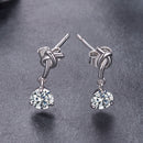 925 Sterling Silver Moissanite 0.50 Carat Earrings for Women-3