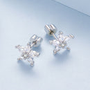 925 Sterling Silver Earrings with Pavé CZ Setting-3