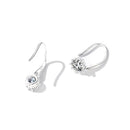 925 Sterling Silver Earrings with Pavé Setting and Platinum Plating-5