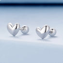 925 Sterling Silver Plated Platinum 5mm Earrings for Women-6