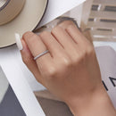 925 Sterling Silver Plated Platinum Ring Size 6 for Women-5