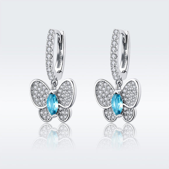 925 Sterling Silver Earrings with Pavé Setting CZ for Women