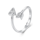 925 Sterling Silver White Gold Plated Pavé CZ Rings for Women-3