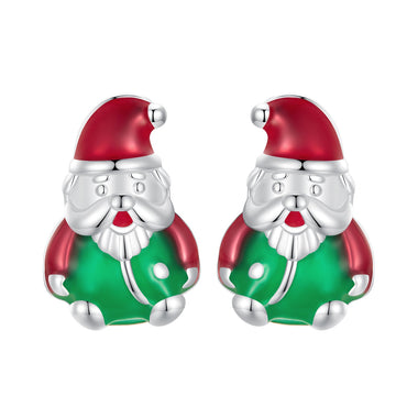 925 Sterling Silver 11*7mm Enamel Process Earrings