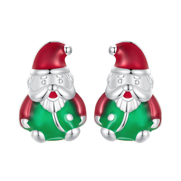 925 Sterling Silver 11*7mm Enamel Process Earrings