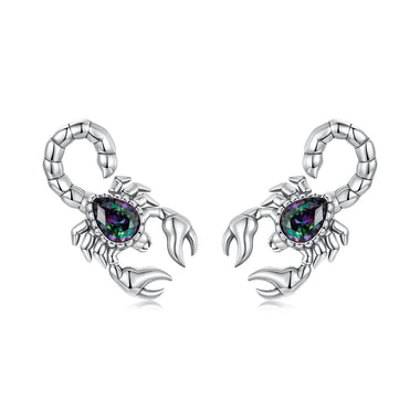 925 Sterling Silver Earrings with Pavé Setting CZ, Oxidized Silver, Size 0.8*1.5cm for Women