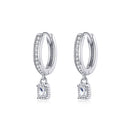 925 Sterling Silver 1.7cm Pavé Setting CZ Earrings-1