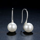 925 Sterling Silver Genuine Shell Pearl Earrings for Women-5