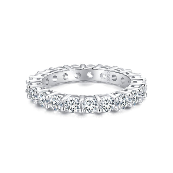 925 Sterling Silver Moissanite 0.1ct Ring Size 6 for Women