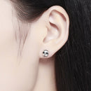 925 Sterling Silver Earrings with Pavé Setting CZ-5