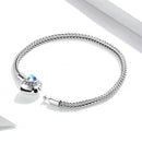 925 Sterling Silver Moonstone Bracelet 17cm for Women-3