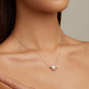 S925 Sterling Silver Adjustable Necklace with CZ Pendant for Women-7