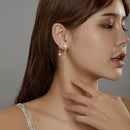 S925 Sterling Silver Earrings with CZ in Pavé Setting, 5.9cm Length, 1cm Size for Women-7