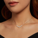 925 Sterling Silver Moissanite & Quality Shell Pearl Adjustable Necklace for Women-7