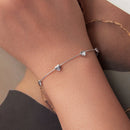 925 Sterling Silver Plated White Gold 17+3.5cm Heart-Shaped Bracelet for Women-4