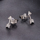 925 Sterling Silver 0.08ct and 0.12ct Moissanite Earrings in White Gold for Women-3