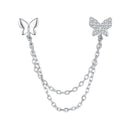 S925 Sterling Silver 40mm Pavé CZ Earrings-1