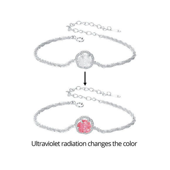 925 Sterling Silver Bracelet 150mm with CZ and Resin