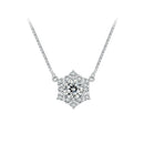 925 Sterling Silver Necklace with Pavé Setting CZ - Length 400+50mm - Women-1