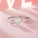 925 Sterling Silver Ring with Pavé Setting and White Shell-6