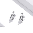 925 Sterling Silver & Oxidized Silver Earrings for Women - 1.3*0.6cm-2