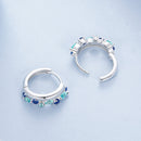 925 Sterling Silver Earrings with Pavé Setting and White Gold Plating for Women-7