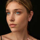 925 Sterling Silver Moissanite Earrings 0.1 Carat White Gold Plated 1.5x0.3cm Women-7