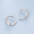 925 Sterling Silver Earrings with White Gold Plating and CZ-4