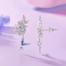 925 Sterling Silver Earrings with Nano Opal Stone and White Gold Plating-3