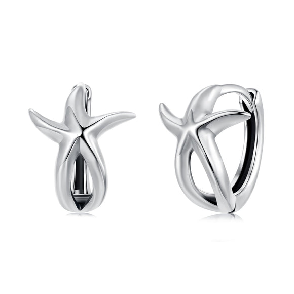 925 Sterling Silver Oxidized Silver Earrings 1.2*1.5cm for Women