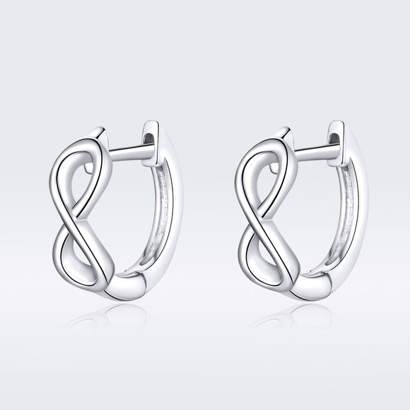 925 Sterling Silver Earrings - 1.2*0.4cm, Platinum Plated for Women