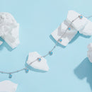 925 Sterling Silver Necklace with Synthetic Turquoise in White Gold, Adjustable 450mm for Women-4