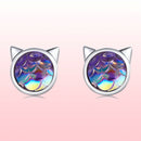 S925 Sterling Silver Resin Oxidized Silver Earrings-6