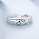925 Sterling Silver Ring with Pavé Setting CZ, Width 2.2-5.8mm, Oxidized Silver, Women's Ring-4